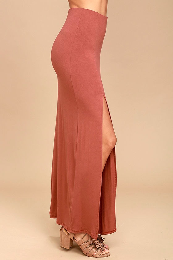 maxi skirt rust