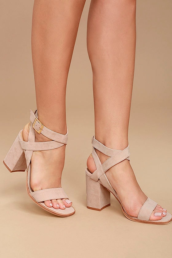 Chinese Laundry Sitara Rose - Suede Leather Heels - High Heel Sandals ...