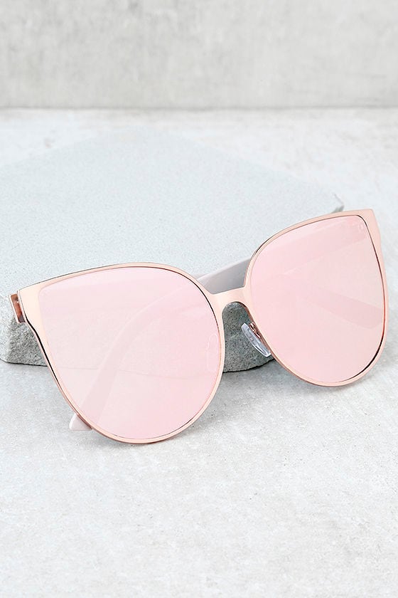 oversized rose gold sunglasses