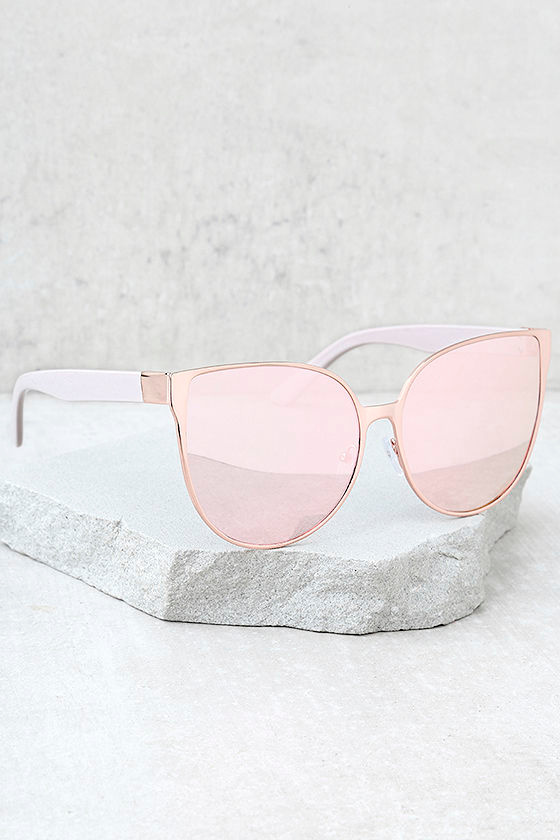 Hollywood Hues Rose Gold and Pink Mirrored Sunglasses 2