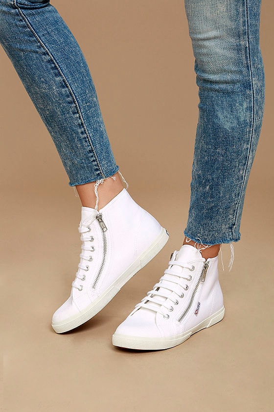 Superga on sale white canvas