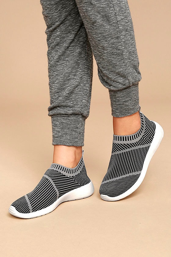 knitted slip on sneakers