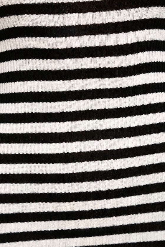 Billabong Dream Song - Black and White Striped Dress - Bodycon Dress ...
