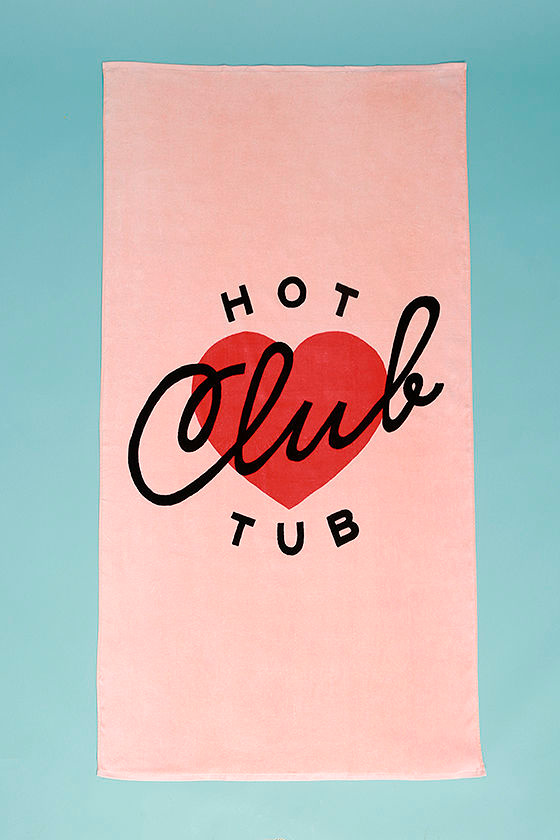 ban.do Beach, Please! Hot Tub Club Blush Giant Beach Towel 1