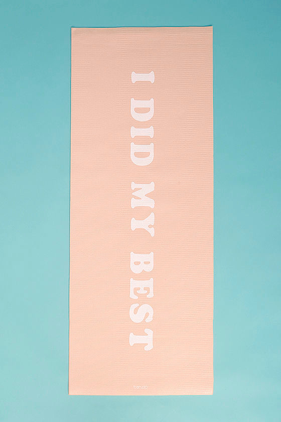 ban.do Work It Out I Did My Best Blush Exercise Mat 1