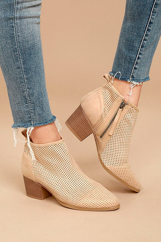 almond toe ankle booties