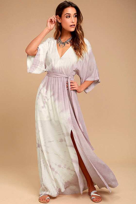 lavender boho dress