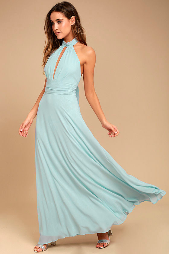 First Comes Love Light Blue Maxi Dress 2