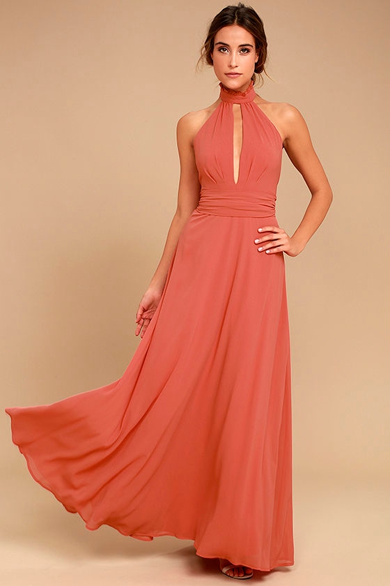 lulus rusty rose maxi dress