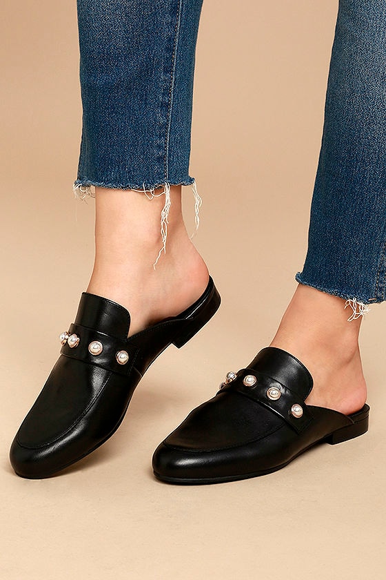 steve madden black slides