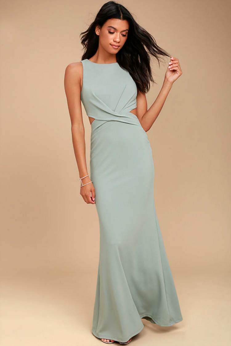 Sexy Grey Dress - Maxi Dress - Cutout Dress - Grey Maxi Dress - $109.00 -  Lulus