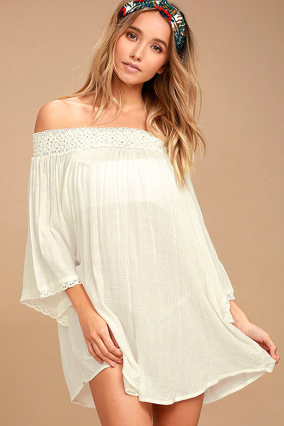 Billabong Easy Breeze Ivory CoverUp Swim CoverUp Offthe