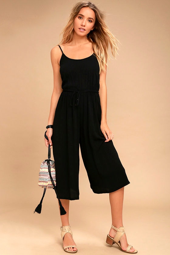 Black Swan Sage - Black Jumpsuit - Midi Jumpsuit - $75.00 - Lulus