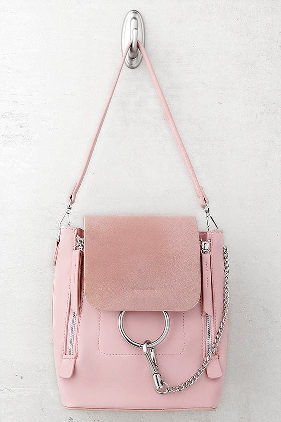 Cute Pink Backpack - Pink Tote Bag - Vegan Leather Backpack - $37.00