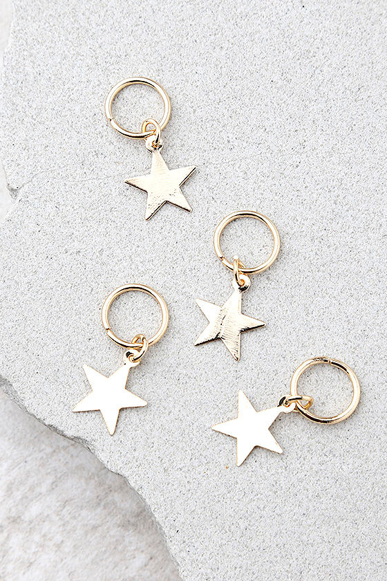 Shooting Stars Gold Hair Charms 1