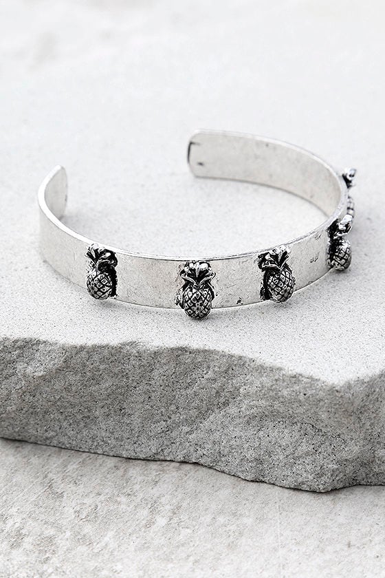 Tropical Treasures Silver Cuff Bracelet