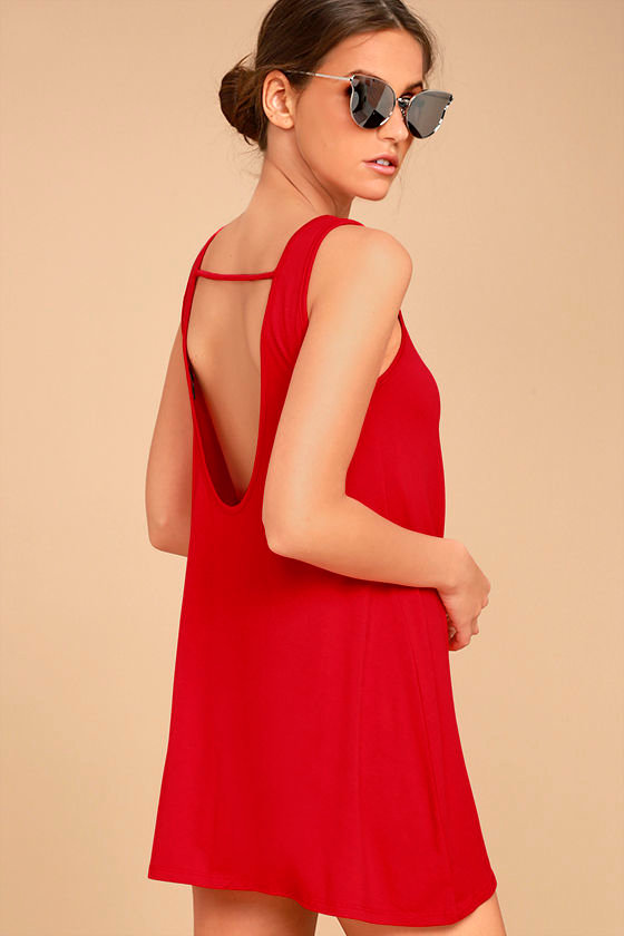 backless swing dress
