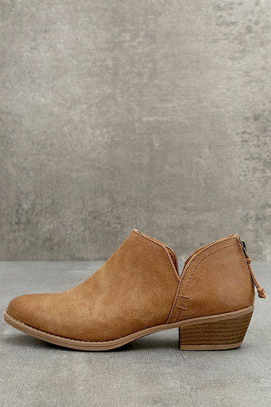 camel colored ankle booties