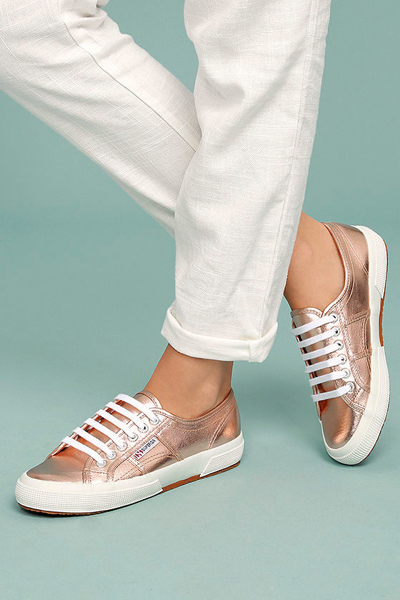 superga rose gold sneakers