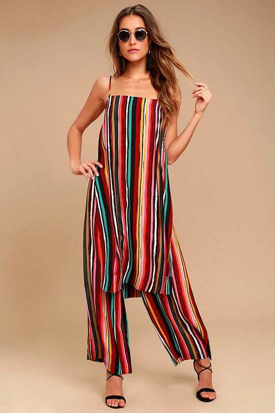 Free People Ruby Multi Striped Two-Piece Set 1