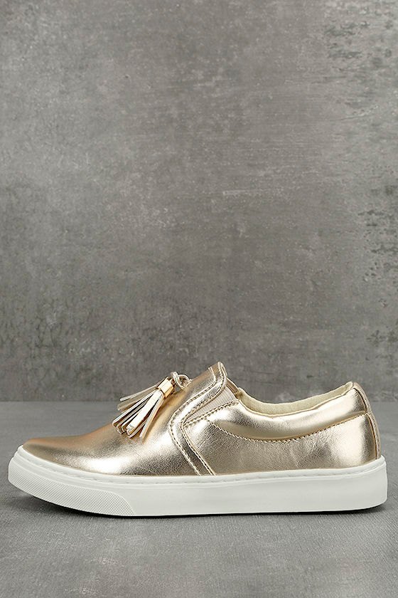 Abby Gold Slip-On Sneakers 2