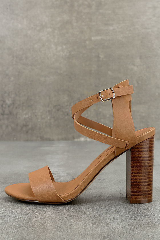 natural block heel sandals