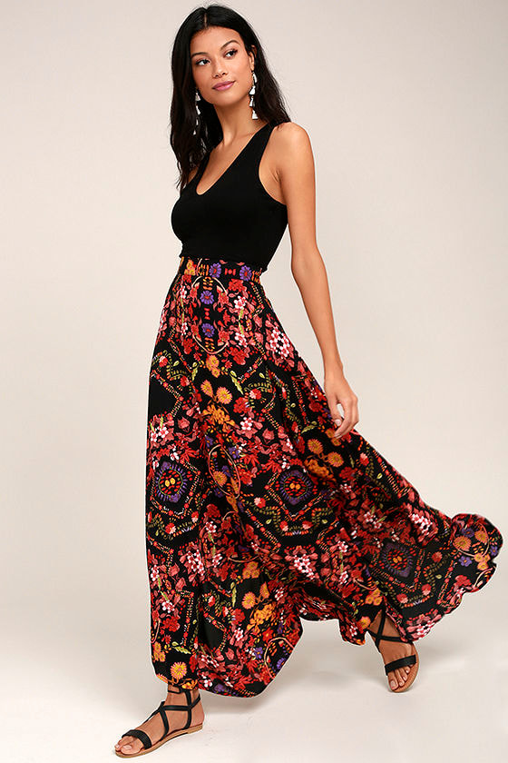 floral skirt maxi