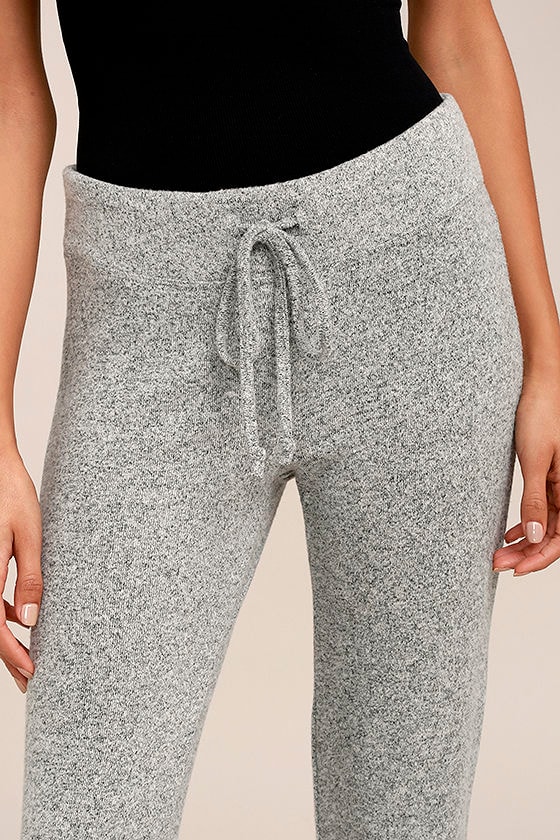 Cozy Heather Grey Pants - Flare Pants - Sweatpants - Yoga Pants - $45.00