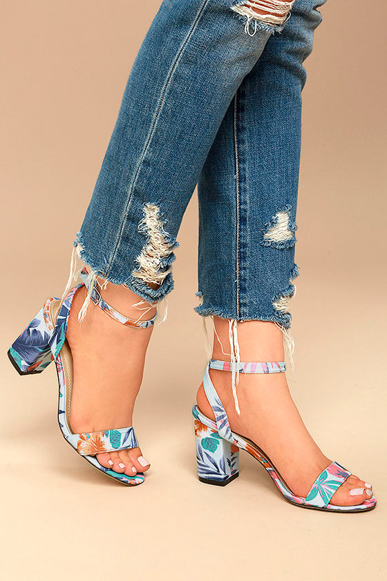 Floral Slingback Shoes - 7 For Sale on 1stDibs | floral slingback heels