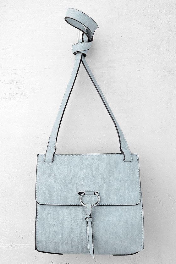 Cute Grey Crossbody Purse Light Grey Purse Vegan Leather Purse