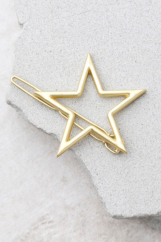Cute Star Hair Clip Gold Hair Clip Trendy Hair Accessory 12.00