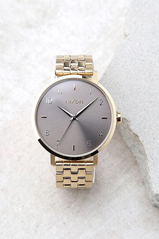 Nixon Arrow Gold and Taupe Watch