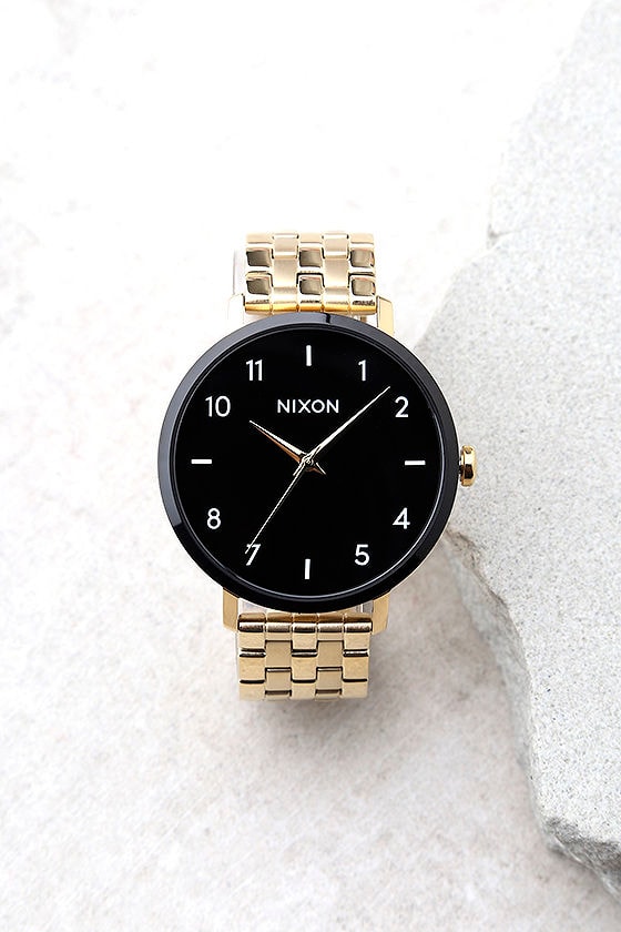 Nixon Arrow Gold, Black, and White Watch