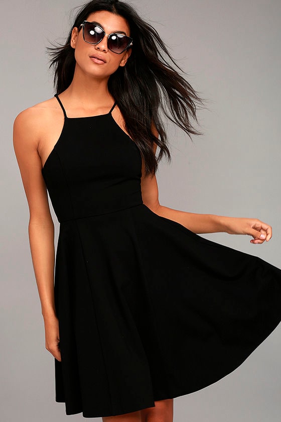 best black midi dress