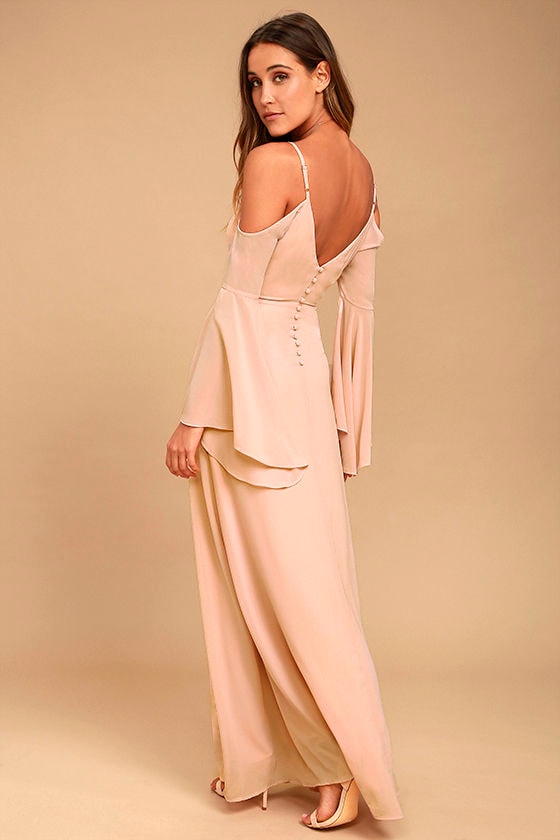 blush casual maxi dress