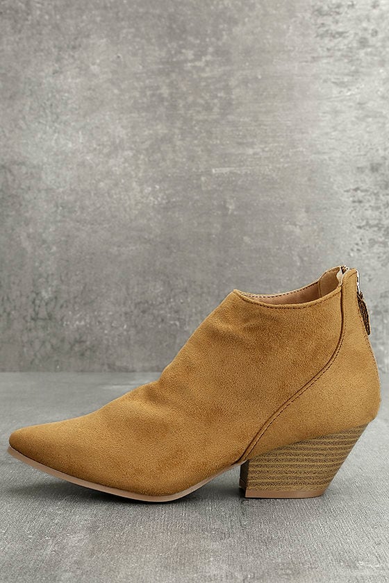 cute tan booties