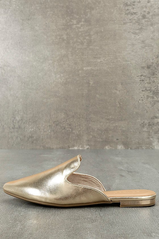 Ember Gold Loafer Slides