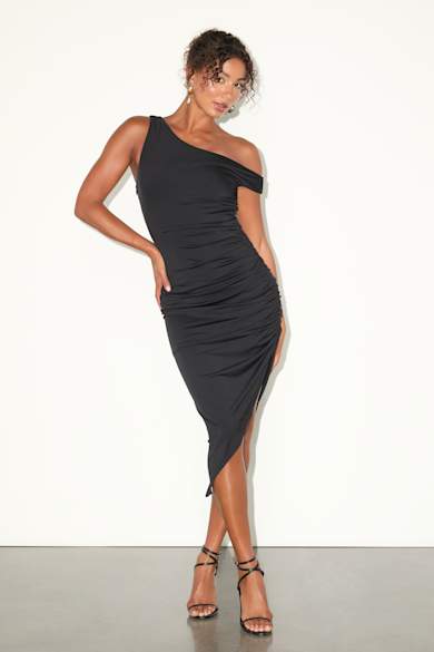 cocktail dress sale Elliatt Reception Cascade Ruffle Strapless Cocktail Dress in White main image 0