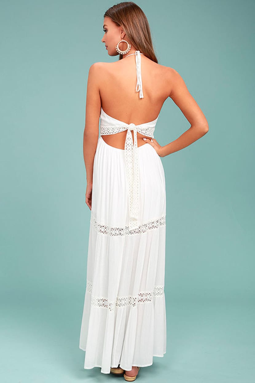 fitted lace wedding dress Lost + Wander Floral Occasion Maxi Dress main image 0