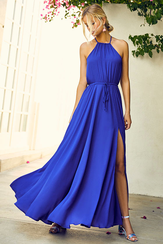 Essence of Style Royal Blue Maxi Dress 2