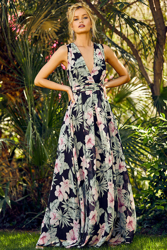 Love Interest Black Floral Print Maxi Dress 2