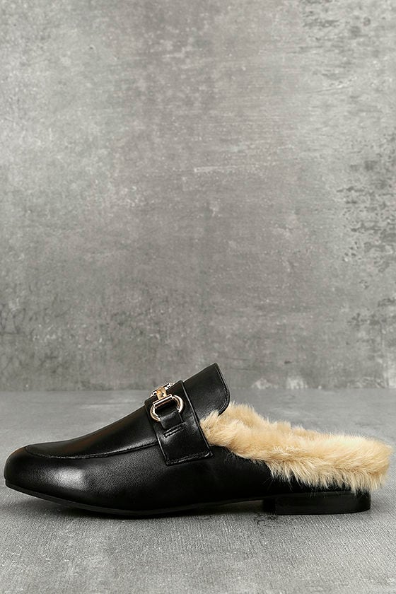 steve madden slip ons with fur