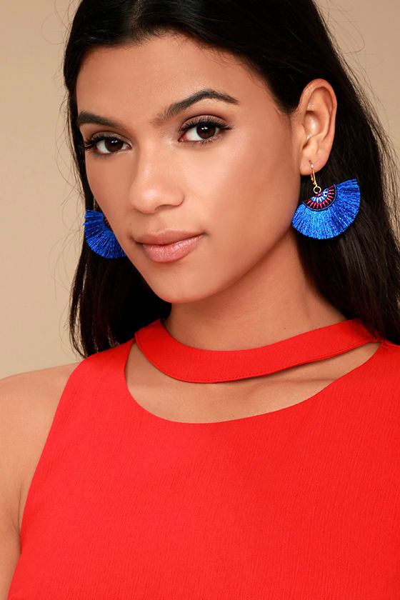 Shashi Shannon Blue Earrings