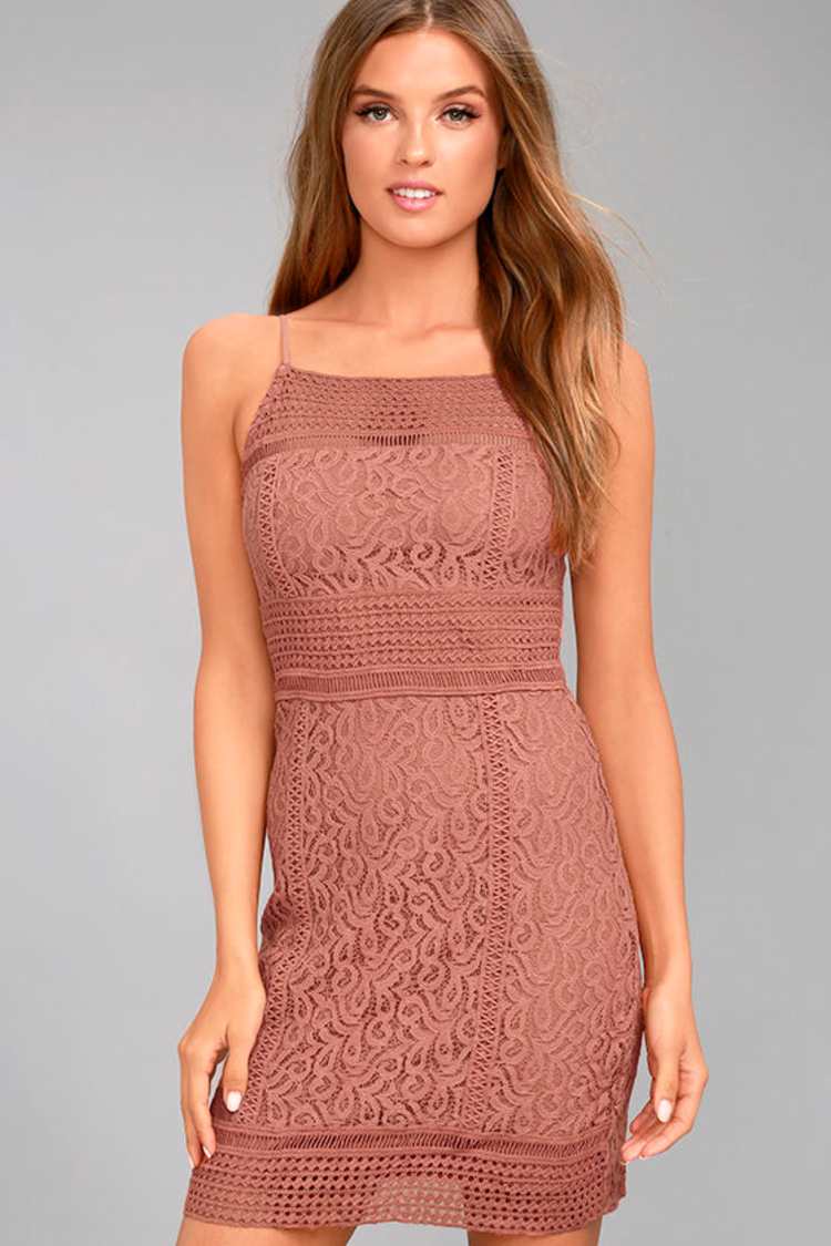 Black Swan Tyra - Rusty Rose Dress - Lace Dress - $75.00 - Lulus