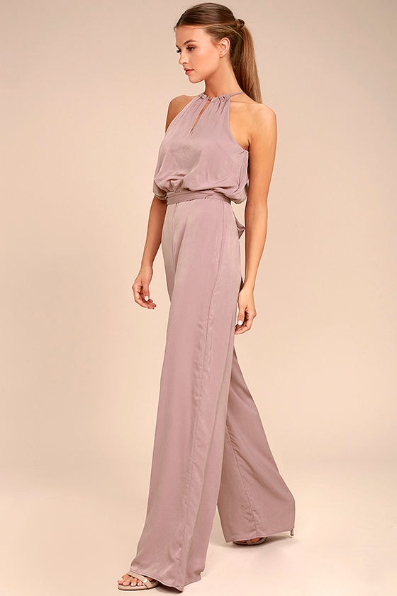 mauve jumpsuit wedding