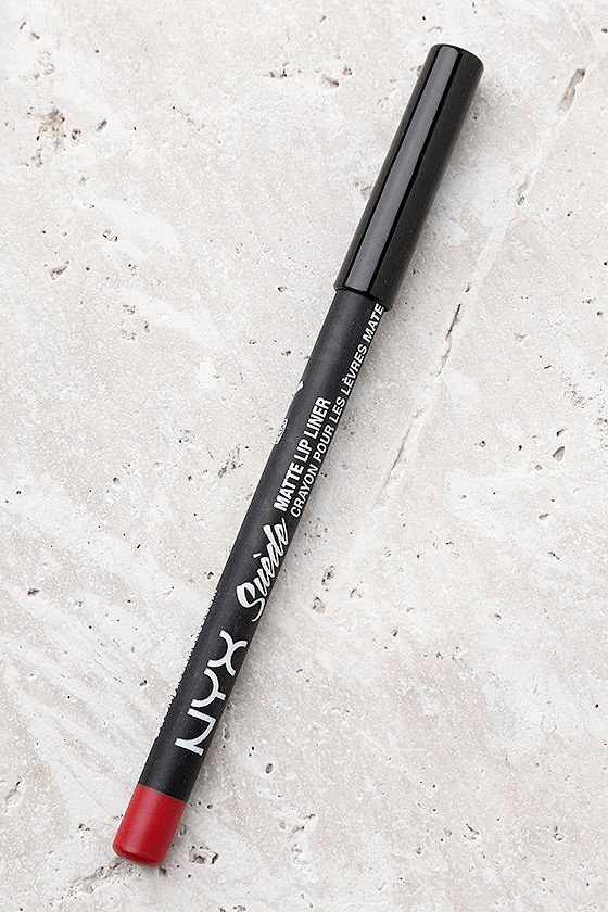 NYX Kitten Heels Red Suede Matte Lip Liner 1