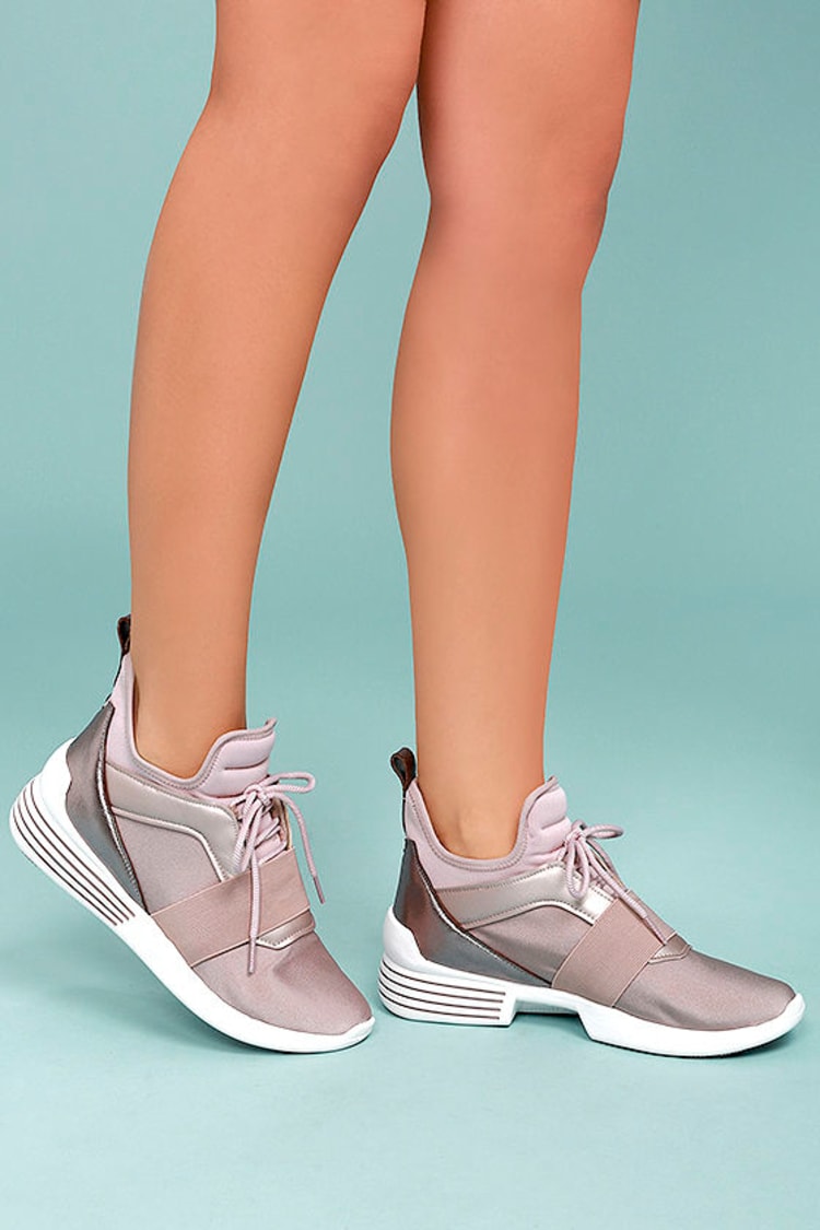 at ringe Human vokal Kendall + Kylie Braydin3 - Hidden Wedge Sneakers - Light Pink and White  Sneakers - Slip-On Sneakers - Lulus