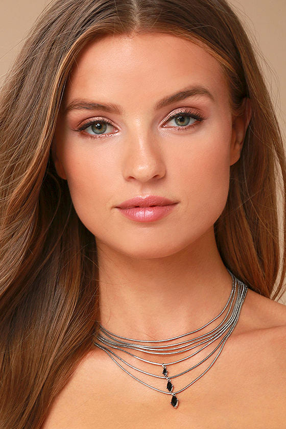 The Chic and the Stone Silver Layered Choker Necklace