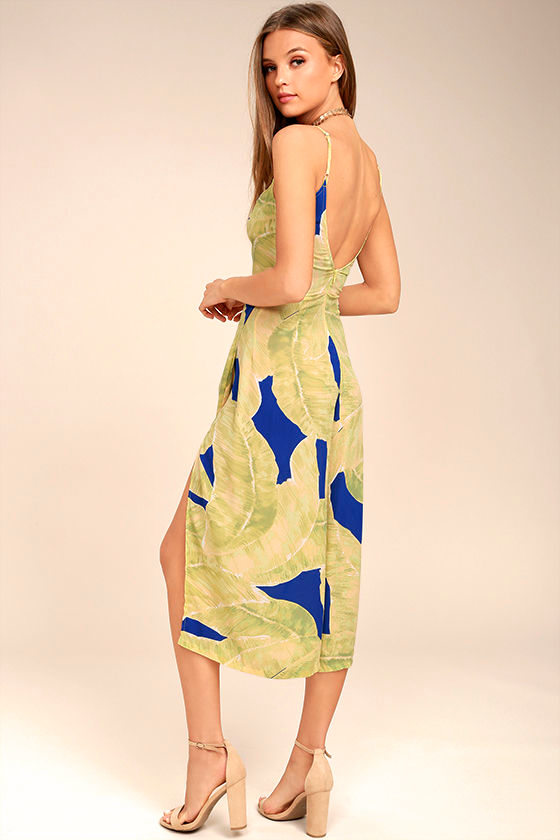 yellow print jumpsuit
