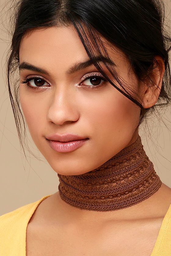 Broadway Baby Brown Choker Necklace 1